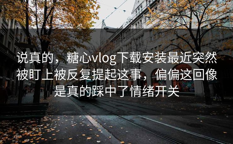 说真的,糖心vlog下载安装最近突然被盯上被反复提起这事,偏偏这回像是真的踩中了情绪开关